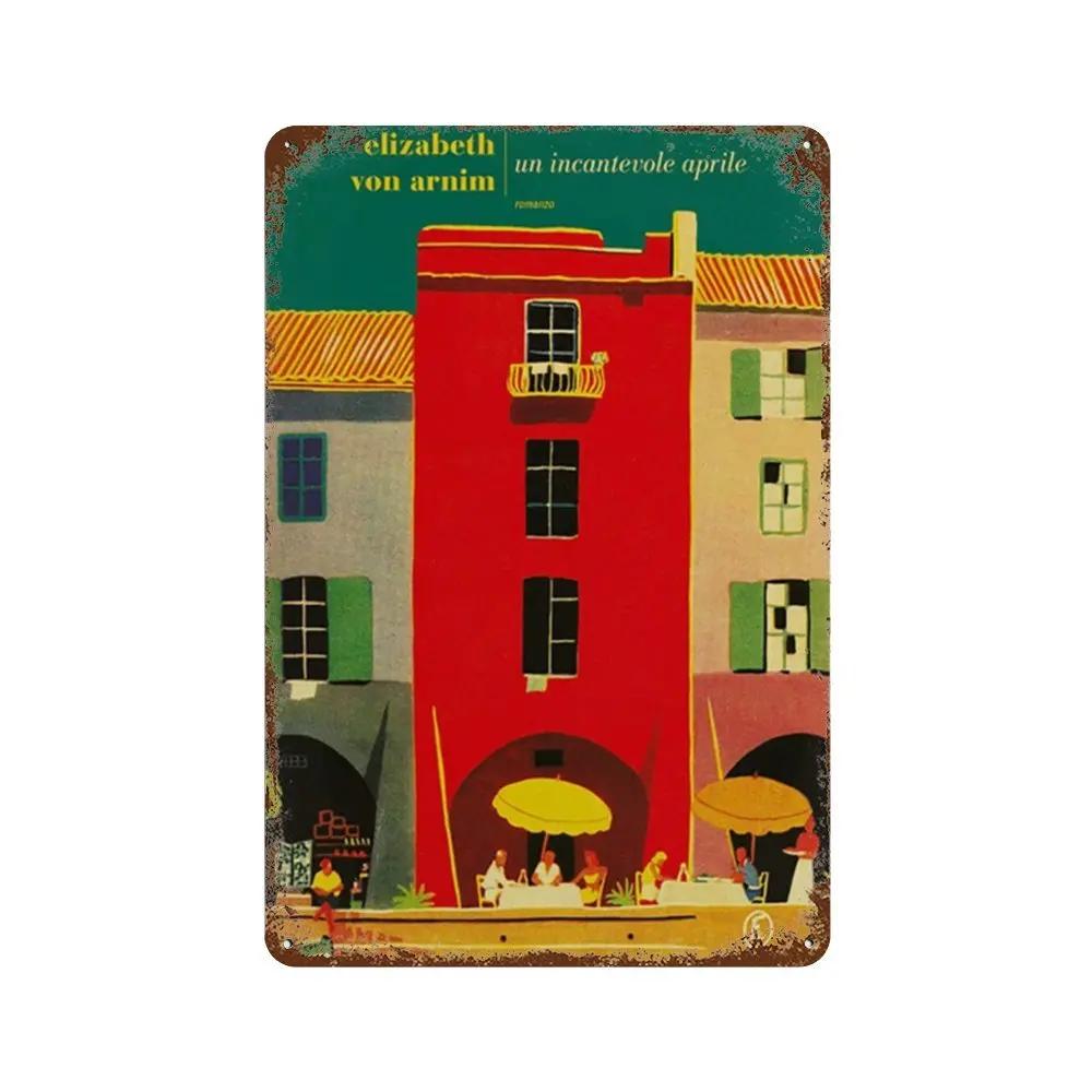 Путешествия Города Табличка Металлические Знаки Винтажный Плакат Япония Таиланд Италия Пейзаж Ретро Тарелка Искусство Живопись Домашний Бар Паб Клуб Декор