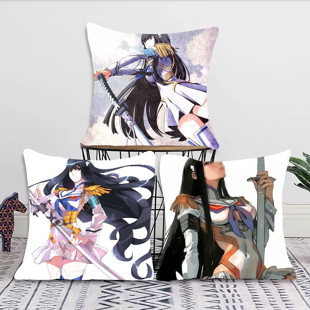 Сацуки Фэнтези Анимация KKill La Kill Наволочка Модная Квадратная Наволочка Спальня Диван Гостиная Декор в Стиле Инстаграм Отдых
