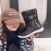 Kid's Warm Boots Student Anti Slip Winter Boots Boy's Thick Warm Cotton Shoes Girl's Plush Outdoor Wear-resistant Pink Boats