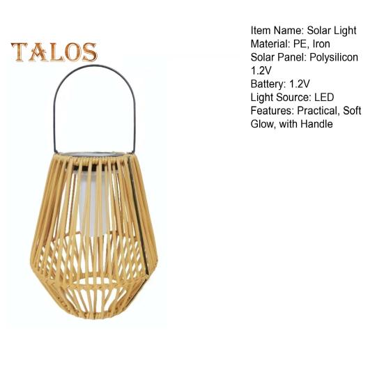 Уличный солнечный фонарь с ручкой, мягкий теплый свет, автоматическая зарядка, водонепроницаемый, управляемый светом, садовый солнечный светильник, декор