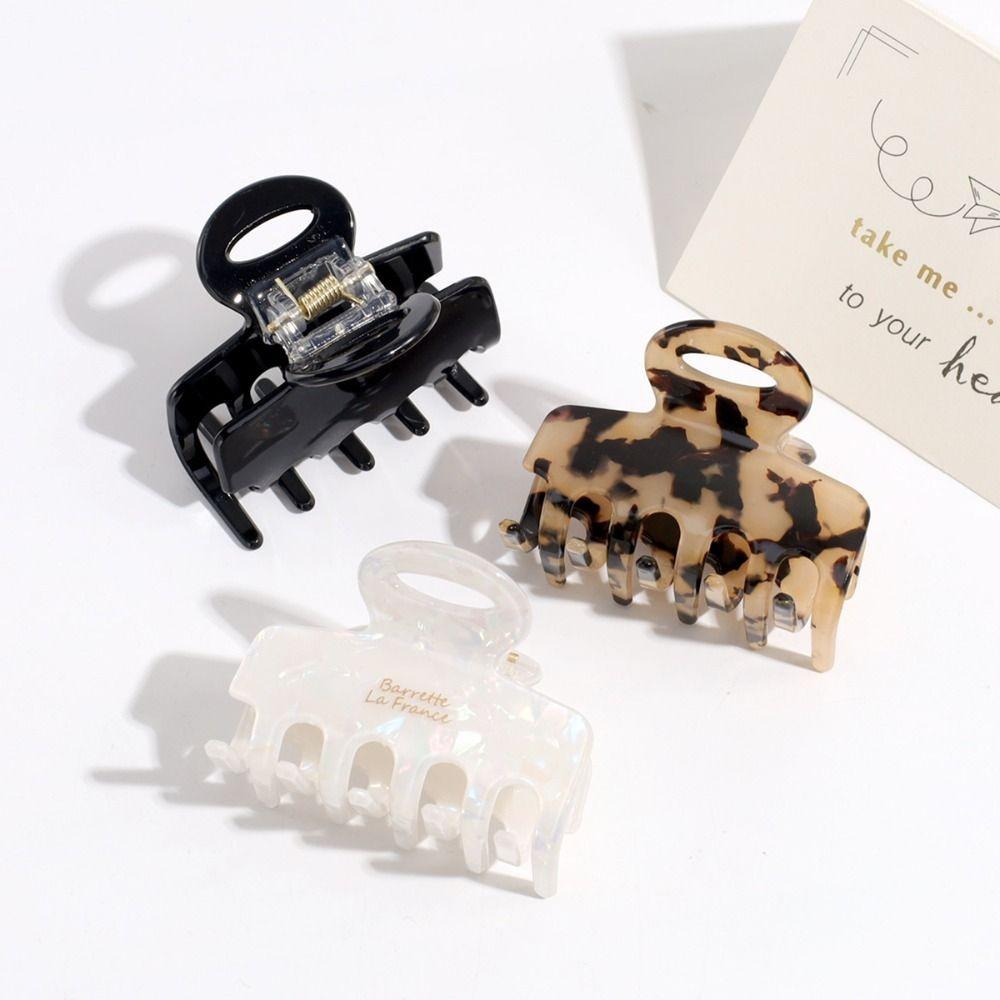 Korean Style Acrylic Hair Claw Hair Clip Women Shark Clip Elegant Square Hair Claw Ladies