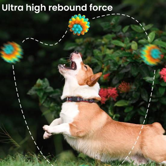 Dog Chew Toy Ball Spiky Dog Chew Ball Oral Care Heavy-Duty Rubber Molar Ball Toy for Medium Large Dogs Strong Chewers