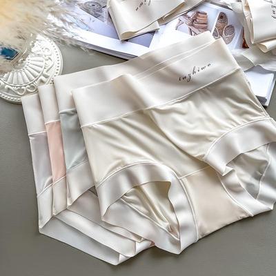 Бесшовные трусики с высокой посадкой из ледяного шелка - Ультратонкие, дышащие, ощущение обнаженности для женщин и девушек