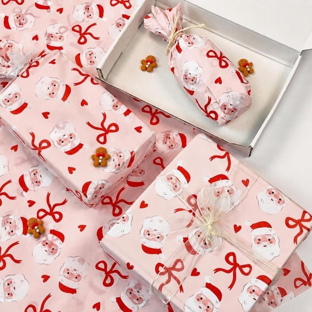 10 Sheets/Pack Cartoon Print Gift Wrapping Paper Candy Cane Bouquet Flower Wrapping Gift Wrapping