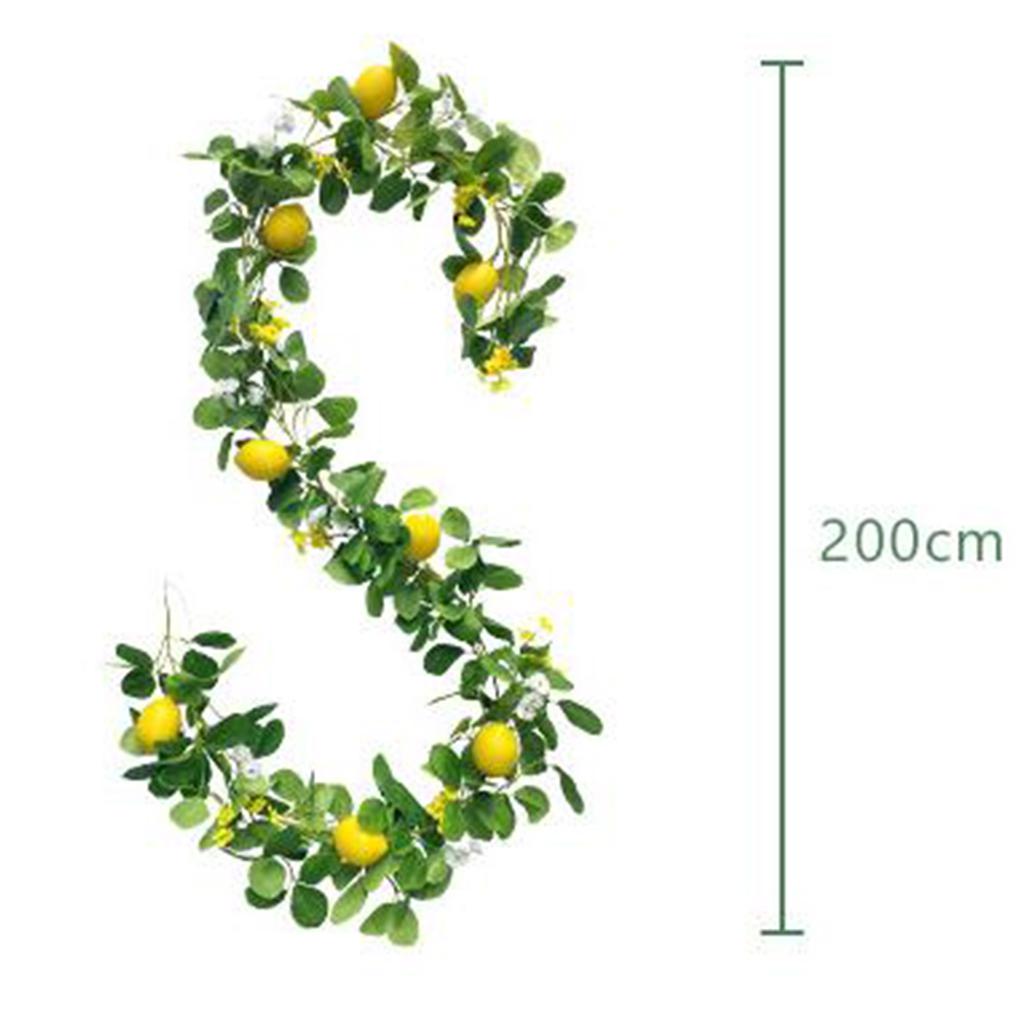 1 шт., искусственные зеленые растения из ротанга с лимоном, принадлежности для декора