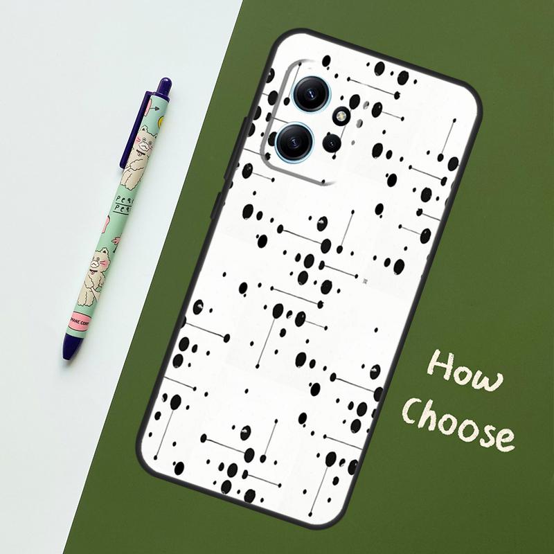 Polka Dots Lines Abstract Art Case For Xiaomi Redmi Note 12 11 10 8 9 Pro 9S 10S 11S 12S Cover For Redmi 12 9C 10C 12C