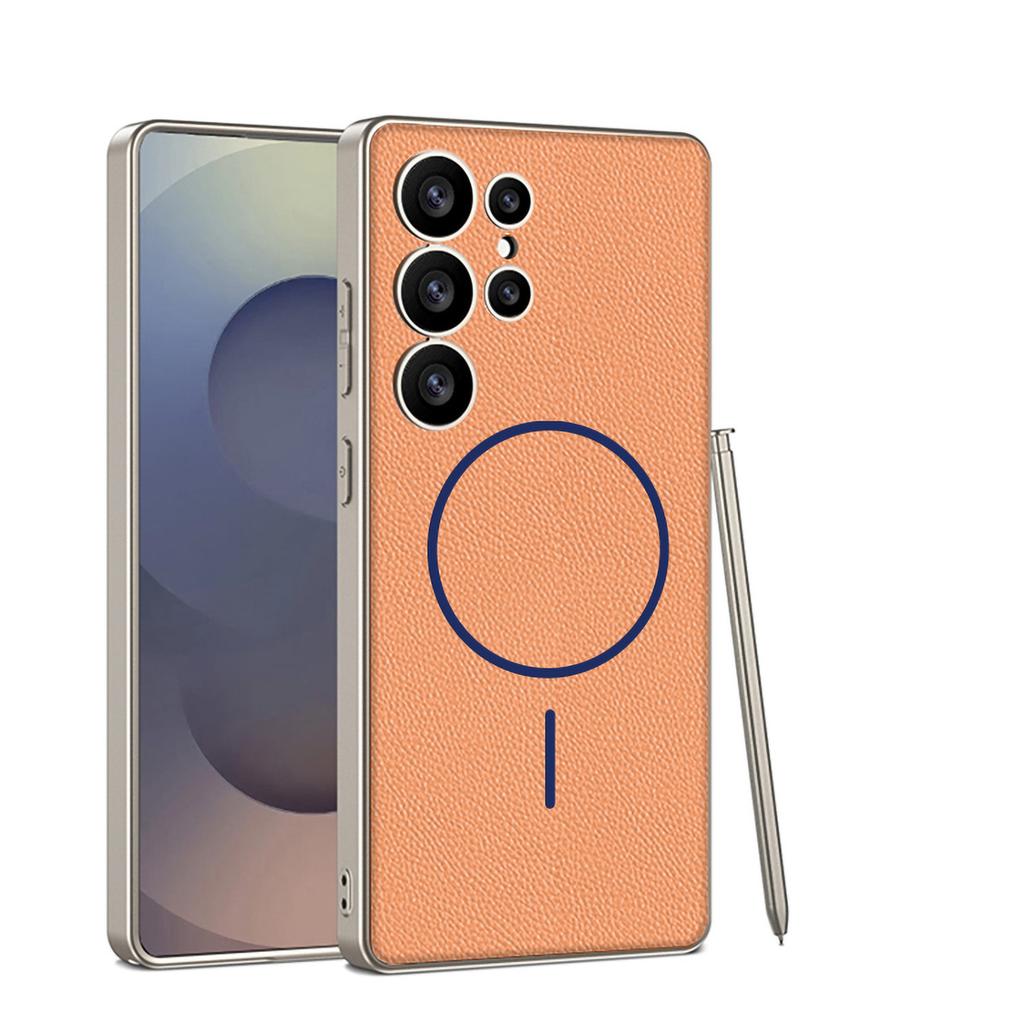 Премиальный чехол для мобильного телефона Samsung S25Ultra Тонкий Круглый Магнитный Magsafes25Ultra Беспроводная зарядка Япония и Южная Корея