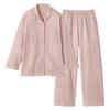 Pajamas Fire Acedron Long Sleeve Long Pants Elastic Holes for Sleeves and Cardboard Knit M [Gunze] (with Legs) Women's Pink_TG4584