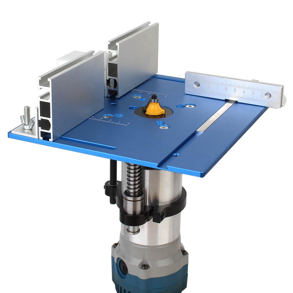 Подъемный механизм для фрезера и алюминиевая пластина для фрезера диаметром 65 мм Универсальный фрезерный стол для деревообработки Верстак Триммер Гравировальный станок