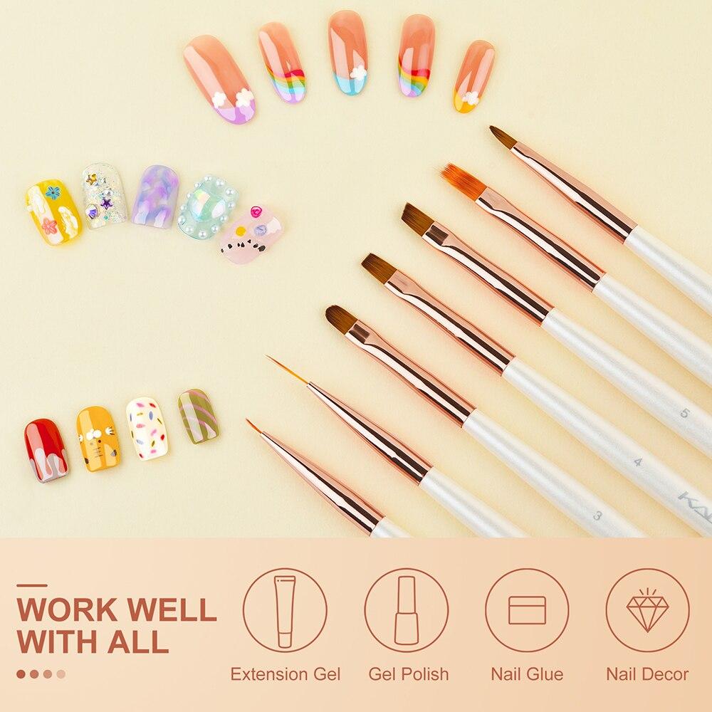 kads Новый дизайн, дизайн ногтей, кисть для дизайна, рисунок, резьба, точечная ручка для ногтей, плоская подводка, гель-лак для маникюра