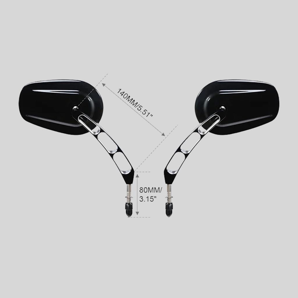 Motorcycle Rear View Side Mirror 8mm For Harley Road King Touring XL 883 Sportster Fatboy Dyna FXDF FLSTF Softail Springer V-ROD