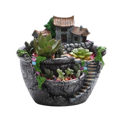 Горшок для суккулентных растений с цветочной корзиной Sweet House, горшок для растений, украшение для сада