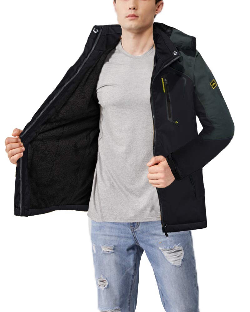 MAGCOMSEN Outdoor Cold Weather and Solid CN L Size Men's Jacket, Windproof, Trekking, Walking, Motorcycle, Fishing, Skiing, Gray, (Japan S)