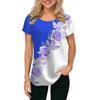Floral Print Women's T Shirt 2023 New Girls Clothes Fashion Short Sleeve Tees O Neck Simple Blouse Summer Loose Streetwear Tops