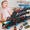 Large Kid Truck Deformation Transporter Car Toys Models Educational Model Folding Track Racing Vehicle Boys Girls Birthday Gift