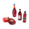 9Pcs Doll House World Famous Foreign Wine Xo Whiskey Miniature Food Play