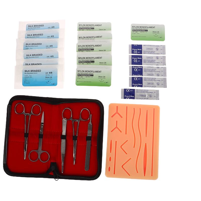 Medical Students Suture Practice Kit Surgical Training With Skin Pad Model Tool Set Educational Teaching Equipment Practice Set