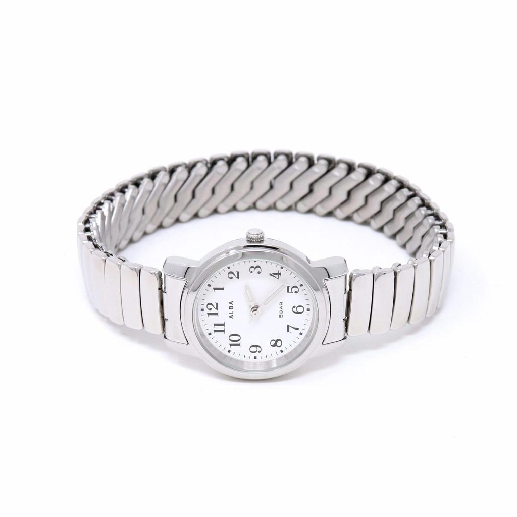 Часы Seiko Watch Alba женские кварцевые из нержавеющей стали, водонепроницаемые, для повседневной жизни, аналоговые SEIKO ALBA (5 АТМ) (АЕГК441 (Циферблат белый, корпус