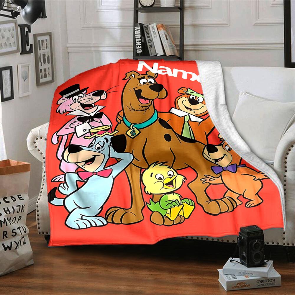 Custom Name Adventure Time Characters blanket for Couch & Bed, Plush Cozy Fuzzy Blanket Super Soft & Warm Blankets for Fall and Winter. 0908153