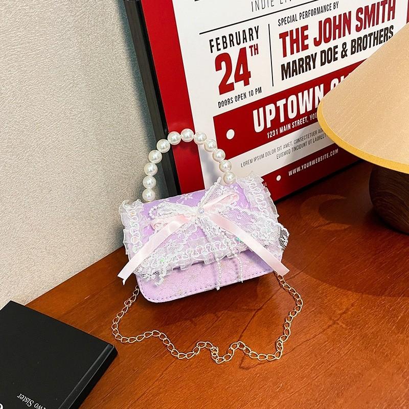 Childrens Small Purse Pu Fabric Cute Fashion Trendy Girls Shoulder Bag For Daily Use