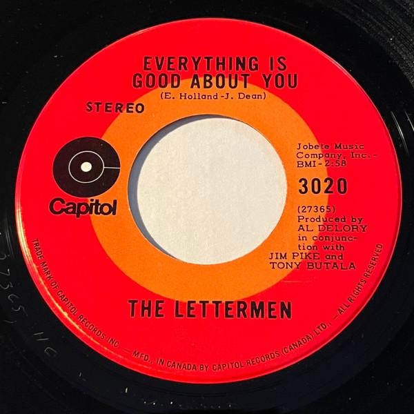 7inch Record LETTERMEN - Everything Is Good About You / It's 3020 Capitol Records 1971 US Pop Used