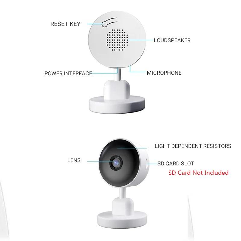 360° WI-FI камера Беспроводная камера HD 1080P IP-камера Домашняя камера безопасности Двусторонняя аудио камера ночного видения CCTV