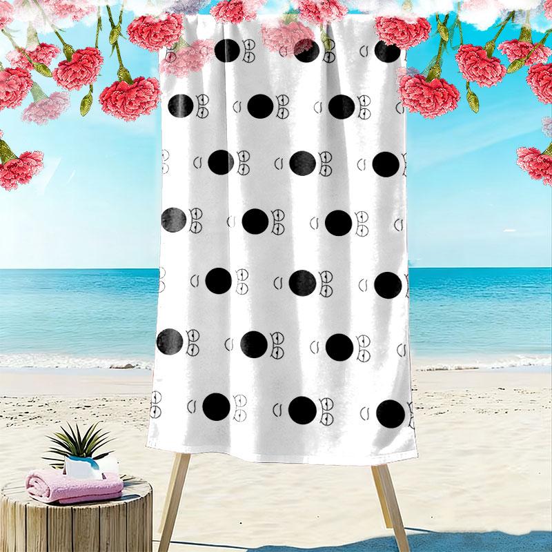 Brian Print Beach Towel, Large Soft Quick Dry Towel for Beach Camping Swimming