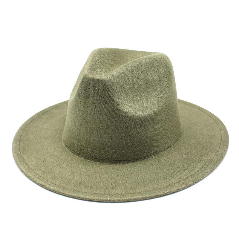 Suede Men'S Ladies Jazz Hat Fashion Vintage British Felt Hat Felt Top Hat Women'S Hat