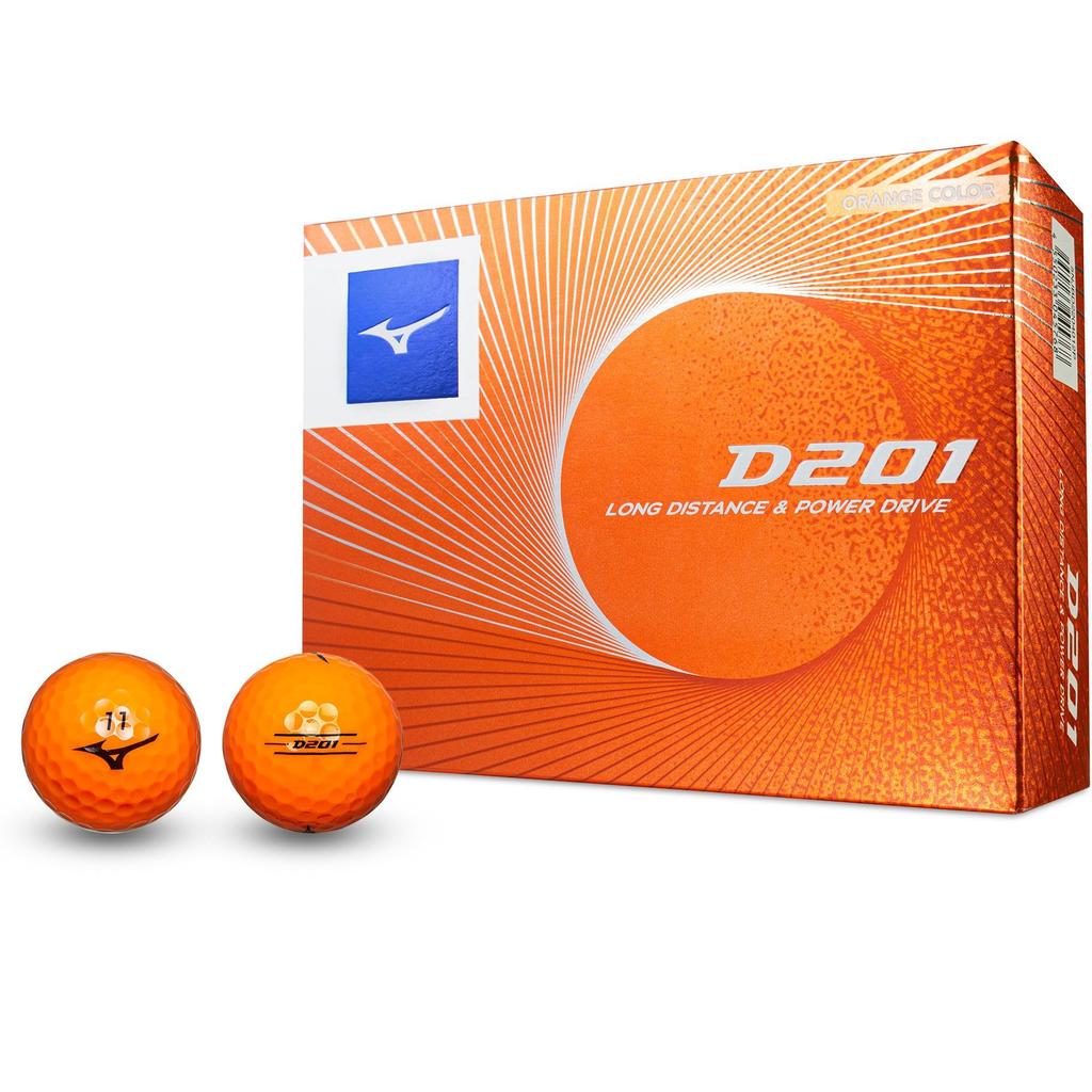 MIZUNO D201 Golf 1 Dozen Distance For Head Speeds of or Soft 5NJBD220 Balls, Orange, (12 Balls), Type, 35m/s More, Feel, 2-Piece Construction,