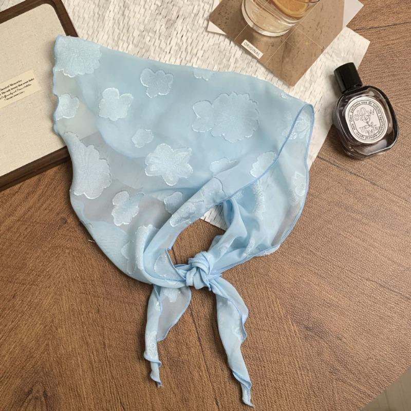 Летний пасторальный новый свежий и дышащий треугольный платок платок женский маленький платок кружевной шелковый платок высококлассная повязка на голову