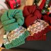 Wool Winter Cashmere Scarves Plush Fair Isle Style Shawl Classic Jacquard Knitted Scarf  Girl