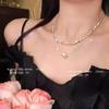 Elegant Pearl Necklace - Versatile Niche Design with Heart Pendant for Women