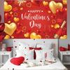Celebrate Red Love Heart Background 115cmx180cm Happy Valentine's Day Banner  Bridal Shower