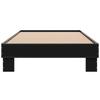 Bed Frame Black 90 x 200 cm Particleboard and Metal