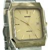 RADO DIASTAR Винтаж 129.9540.3 Кварцевые QZ Квадратные Золотой Шампанское Золотой Циферблат Дата Сапфировое Стекло Мужские Часы ВОДОНЕПРОНИЦАЕМЫЕ 3 Стрелки Новый Ремешок