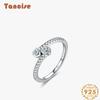 Tancise Classic 925 Sterling Silver  Zircon Ring Ladies Jewelry Wedding Promise Party Gift
