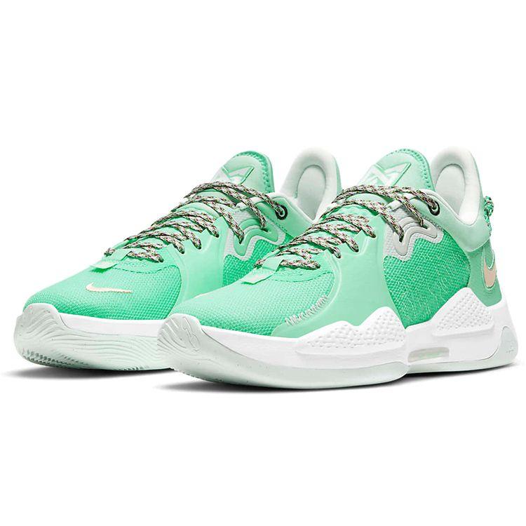 Nike PG 5 Play for the Future Мужские кроссовки Зеленый Зеленый-сияющий Ледниково-голубой CW3143-300