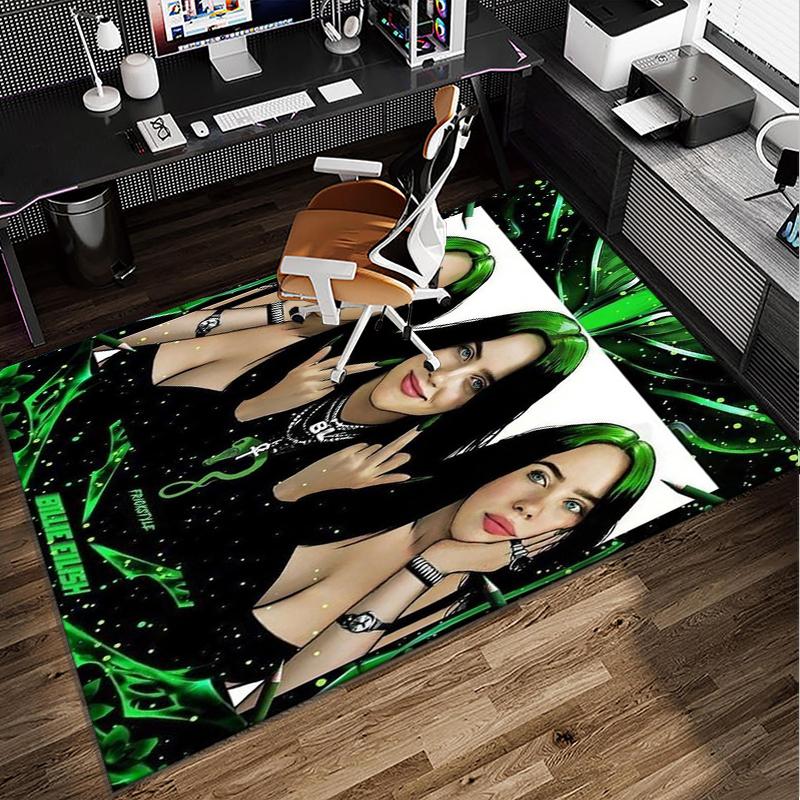 Коврик для пола, коврик под кресло, игровой ковер Bi-llie music Artwork Office, подходит для прихожей, спальни, гостиной, рабочего стола, праздничный подарок