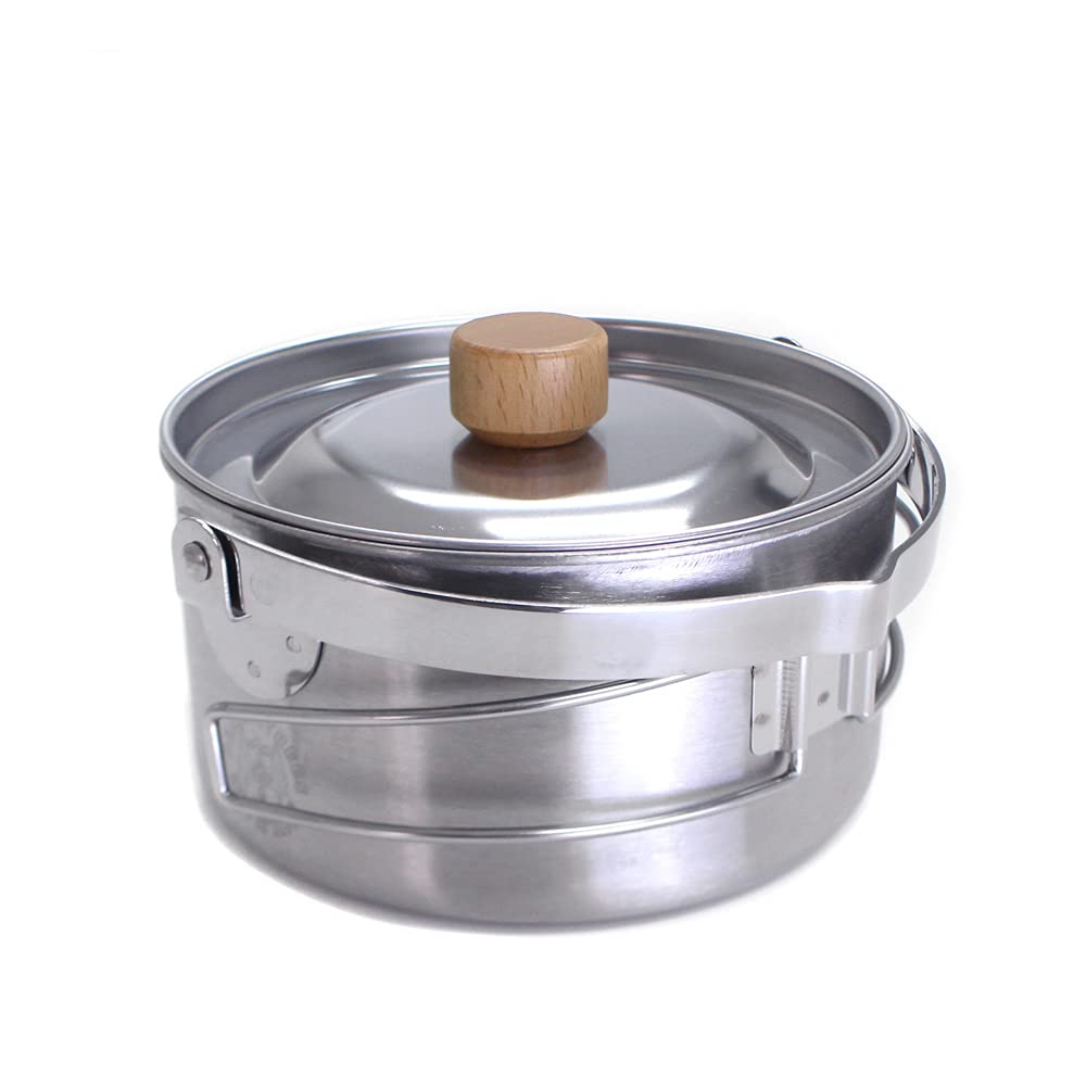 1 л чайник для кемпинга из нержавеющей стали с открытым огнем для кемпинга на открытом воздухе, сделанный в Японии, посуда Tsubame Sanjo, плита для скалолазания в одиночку, вода