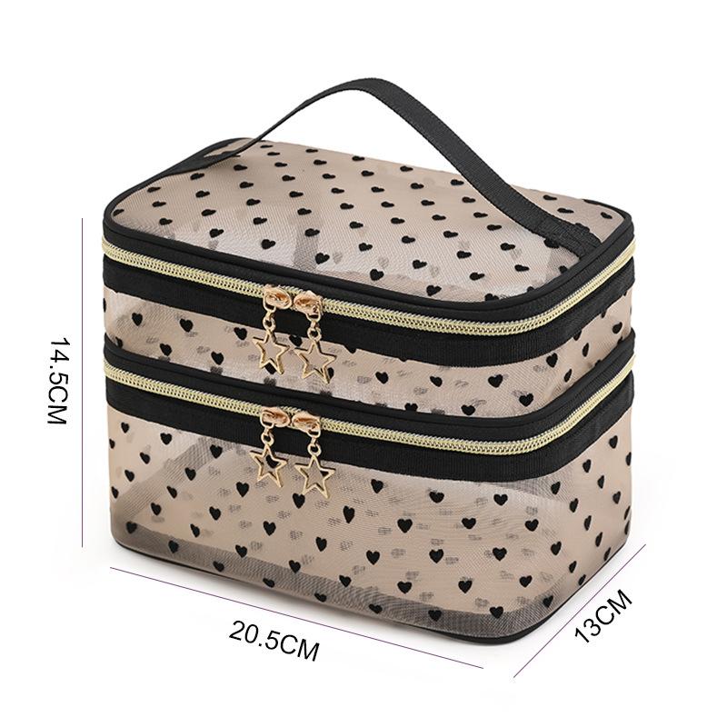 2026Large-Capacity Mesh Cosmetic Toiletry Bag Travel-Friendly Portable Handheld Storage Pouch Logo Customization Available Model