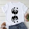 Летние футболки Футболка с рисунком для женщин Kawaii Panda Yoga Print Graphic T Shirts Oversize T Shirt Aesthetic Clothes