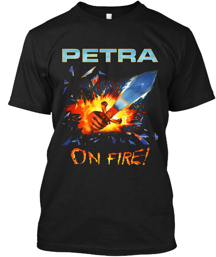 НОВЫЙ Популярный Petra On Fire Американская Музыка Графический Ретро Логотип Футболка Размер S-4XL