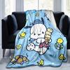 1pc, Sanrio Cute Pochacco Home Decor Blanket: Soft Flannel Throw for Bedroom, Living Room, Travel, Camping, Car, Beach & Office Naps, Perfect Gift for