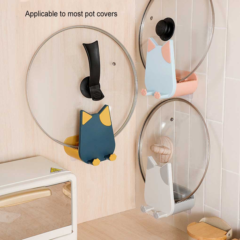 Настенный держатель для крышек кастрюль, кухонный органайзер, прочная подставка для посуды, полка, стеллаж для хранения кухонных принадлежностей