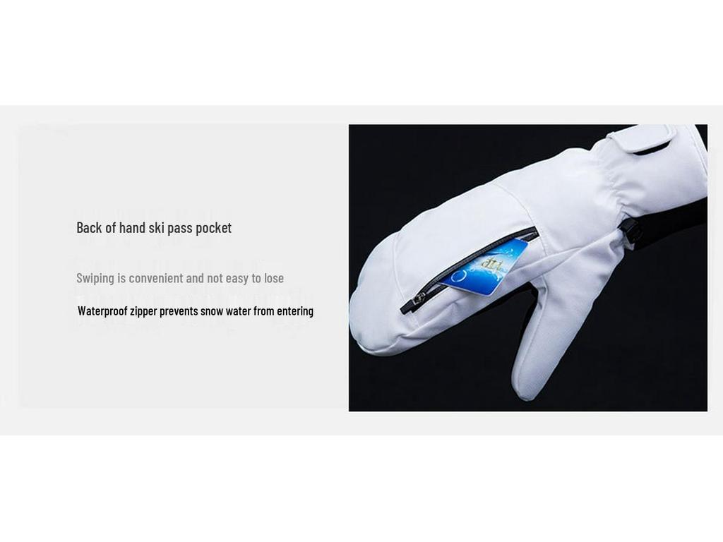Waterproof Winter Ski Gloves: Durable, Warm, Touchscreen-Compatible, Single & Double Board Five-Finger Mittens.