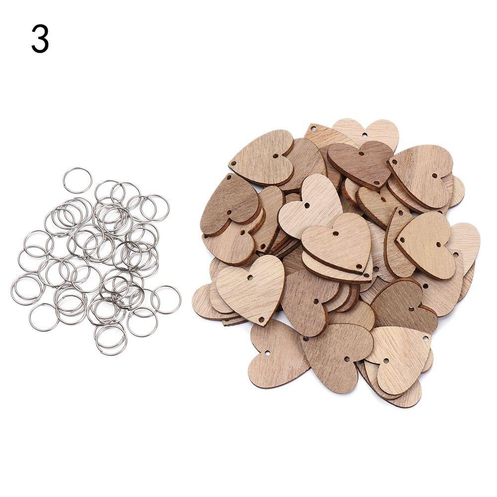 Holes Ring Clips Embellishments Wood Slices Wooden Circle Discs Tags Plaque Board Hanging Label