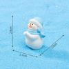 Mini Snowman Figurine Waterproof Mini Christmas Doll Ornament for Micro Landscape DIY Garden Patio Xmas Decor