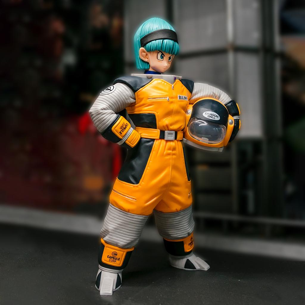 21cm/8.3in Anime Dragon Ball Z Figure Space Suit Bulma Figure PVC Action Figures Collection Model Toys Gifts