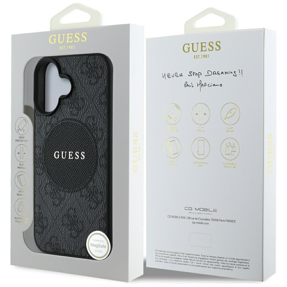 Etui do iPhone 16 Guess MagSafe Czarne
