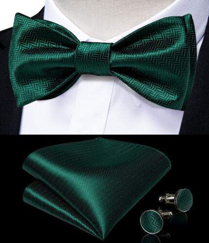 Мужской шелковый галстук-бабочка, регулируемый галстук-бабочка, набор запонок с цветочным принтом пейсли